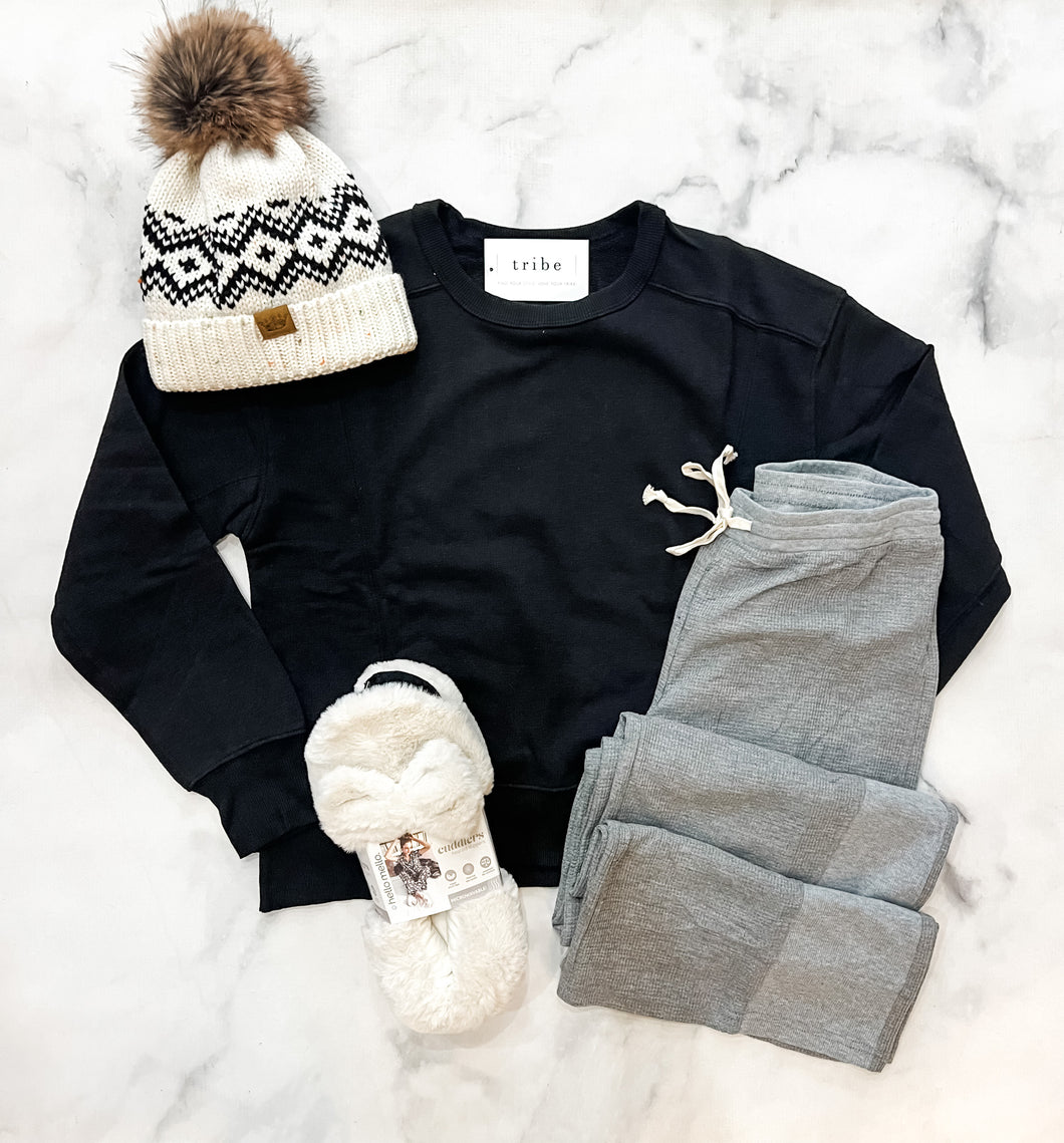 Lyla Seam Detail Long Sleeve Top