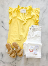 Load image into Gallery viewer, Suzy Yellow Ruffle Top