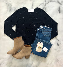 Load image into Gallery viewer, Hayes Black Sparkle Sweater