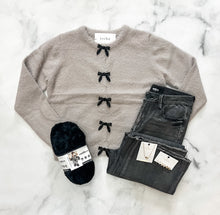 Load image into Gallery viewer, Hayden Taupe Bow Cardi