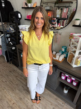 Load image into Gallery viewer, Suzy Yellow Ruffle Top