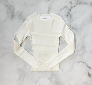 Katelyn Crewneck Ribbed Sweater Top