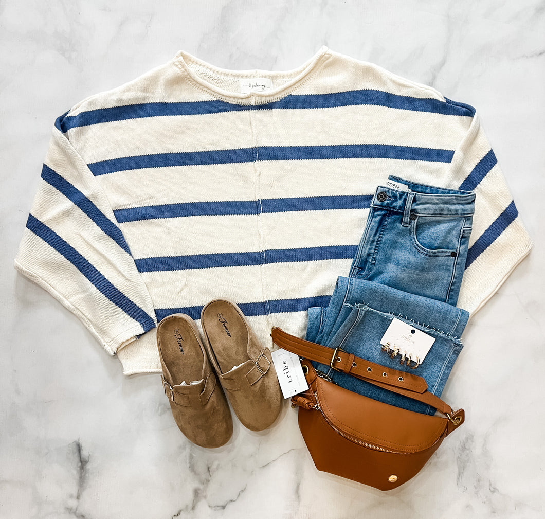 Sophie Blue Striped Sweater
