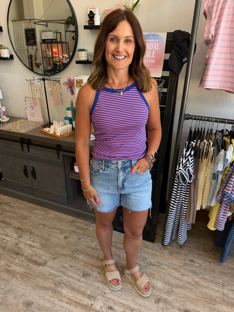Ellis Striped Halter Tank