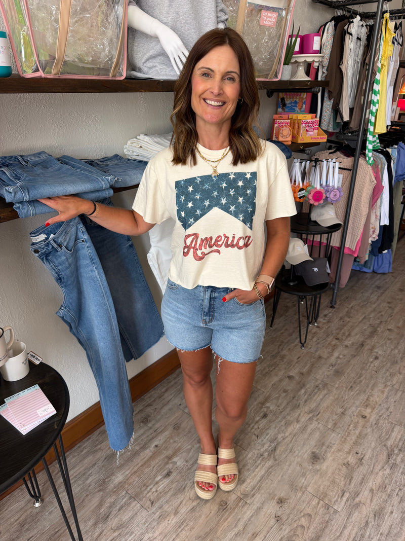 Jovie America Vintage Graphic Tee