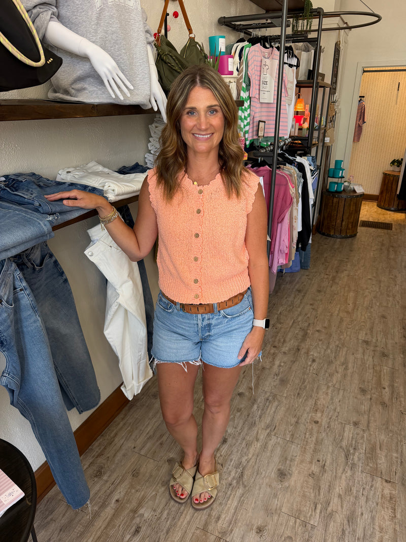 Faith Scalloped Edge Vest Top