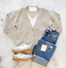 Load image into Gallery viewer, Ellison Open Knit Ecru Cardi