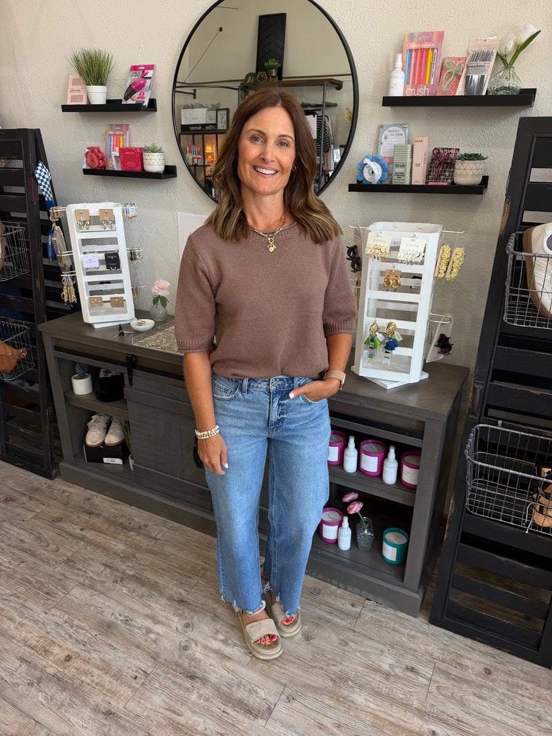 Meg High Rise Wide Leg Crop Denim