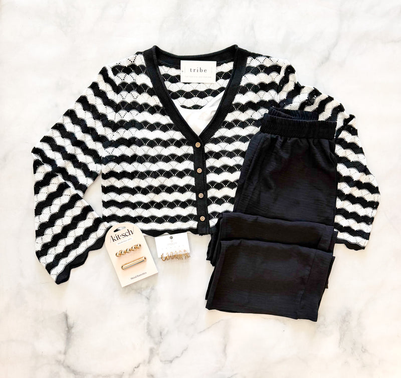 Bailey Scallop Edge Sweater Top