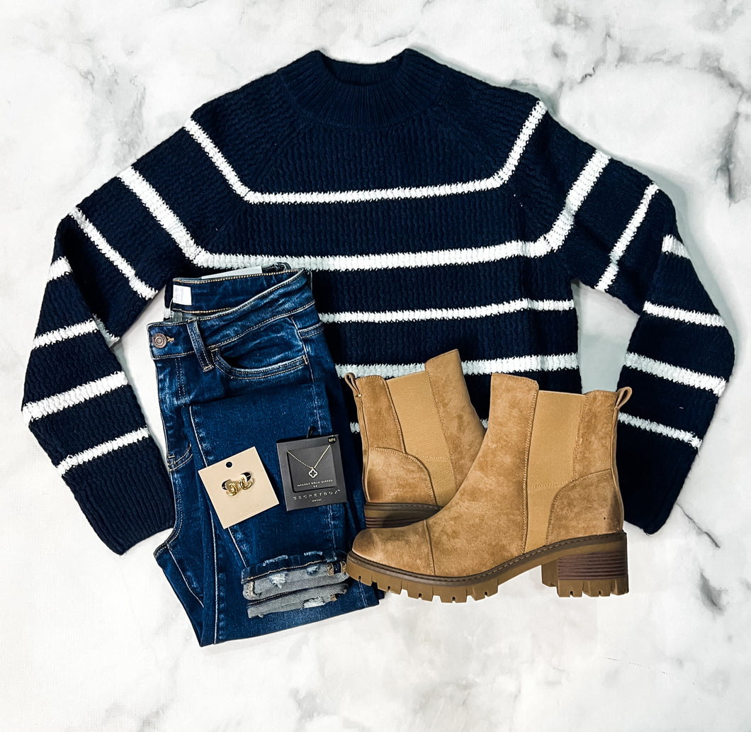 Wrenly Navy Pullover Sweater