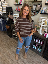 Load image into Gallery viewer, Morgan Half Sleeve Striped Top