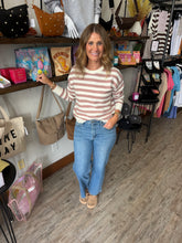 Load image into Gallery viewer, Audrey Waffle Texture Stripe Sweater