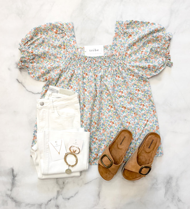 Riley Cropped White Flare