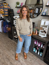 Load image into Gallery viewer, Eva Striped Henley Sweater