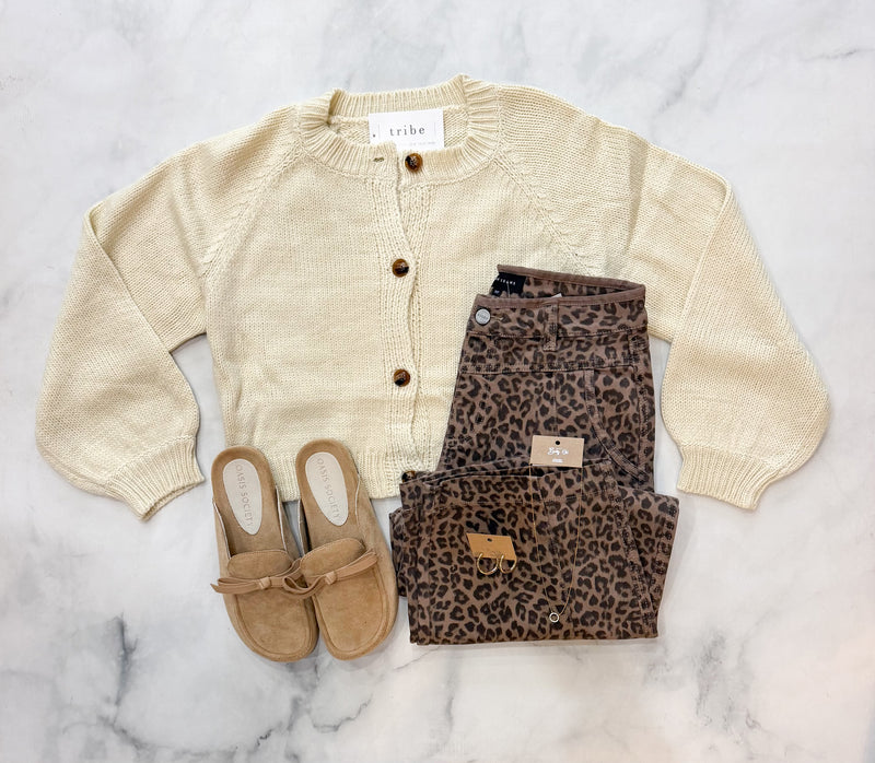 Jayda Slouchy Leopard Print Barrel Denim