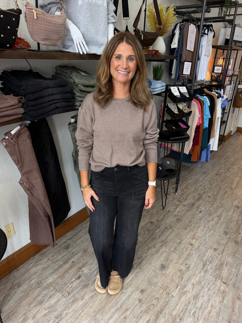 Maggie High Rise Trouser Denim