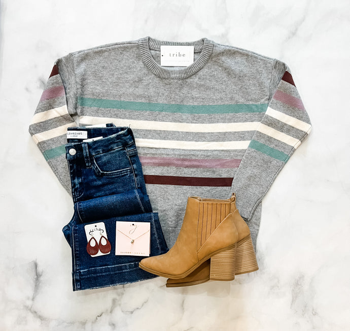 Bethany Mulit-Color Stripe Sweater