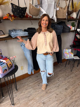 Load image into Gallery viewer, Emmie Color Block Henley Top