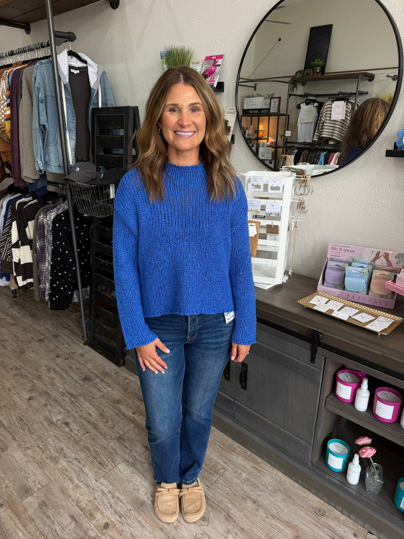 Olivia High Rise Adjustable Waist Straight Denim