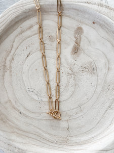 Meredith Paperclip Toggle Necklace