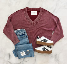Load image into Gallery viewer, Emme Burgundy Oversized Sweater