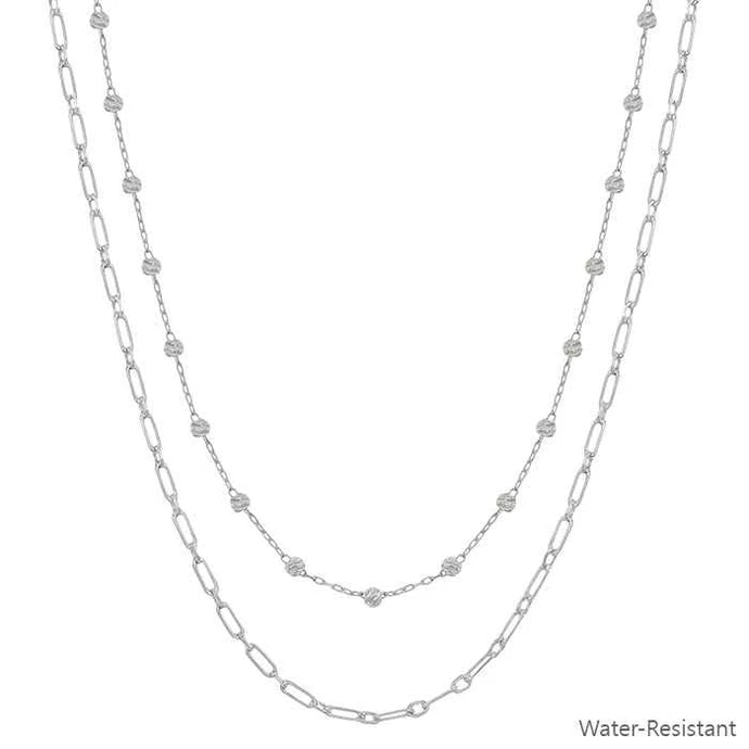 Loren Silver Beaded Necklace