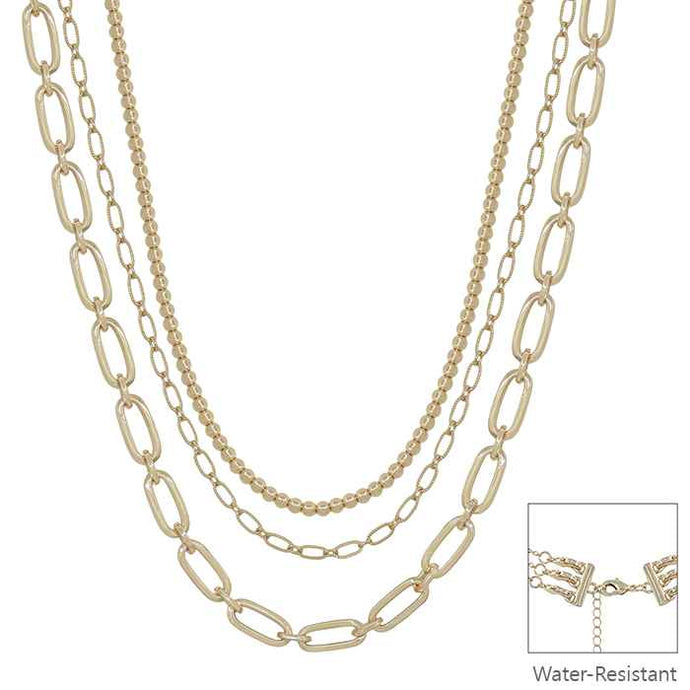 Paige Triple Layered Gold Necklace