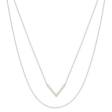 Load image into Gallery viewer, Elaine Double Layer Matte V Shape Necklace