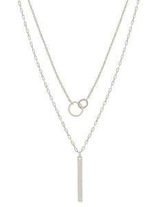 Kayla Open Linked Circle with Bar Necklace