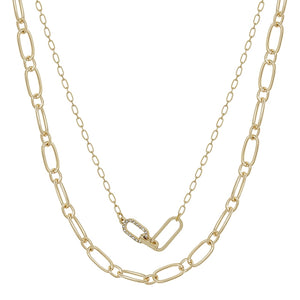 Cecilia Gold Chain Double Layered Necklace