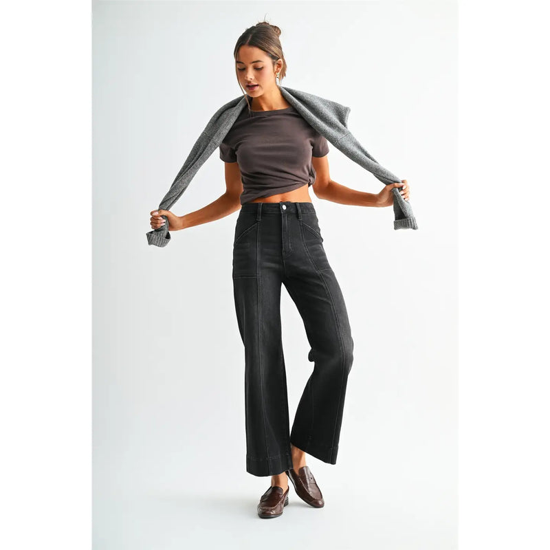 Maggie High Rise Trouser Denim