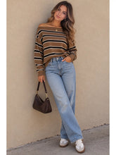 Load image into Gallery viewer, Mia Striped Boatneck Sweater
