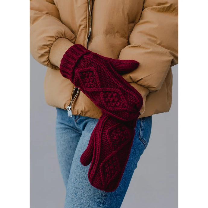 Brinley Cable Knit Mittens