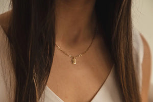 Dear Heart Do Not Worry Mini Tag Necklace