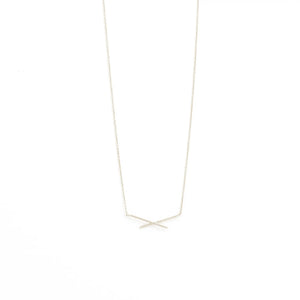 Cindi Etched Criss Cross Necklace