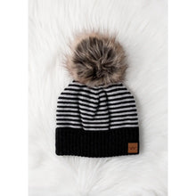 Load image into Gallery viewer, Emely Striped Pom Hat