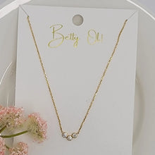Load image into Gallery viewer, Renee 3 Stone Pendant Necklace