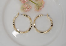 Load image into Gallery viewer, Eva Twisted Textured Hoop Earrings