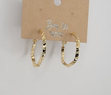 Load image into Gallery viewer, Eva Twisted Textured Hoop Earrings