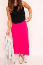 Load image into Gallery viewer, Arianna Fuchsia Midi Skirt