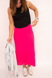 Arianna Fuchsia Midi Skirt