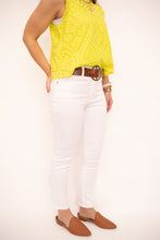 Load image into Gallery viewer, Leslie Lime Yellow Eyelet Lace Top
