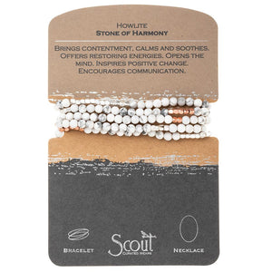 Scout Howlite Stone Wrap Bracelet/Necklace
