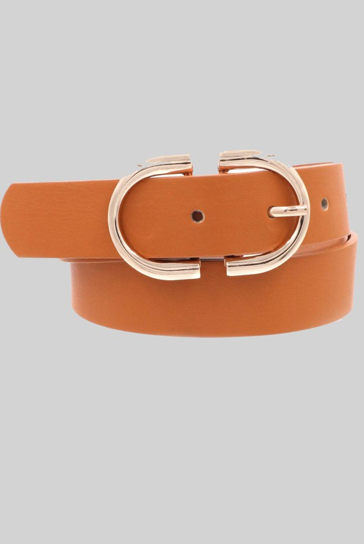 Brown and Gold Double Curve Belt