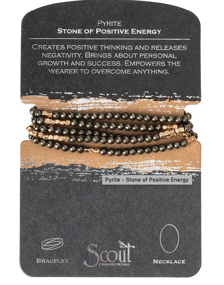 Scout Pyrite Stone Wrap Bracelet