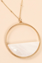 Load image into Gallery viewer, Semi Circle Pendant Long Necklace