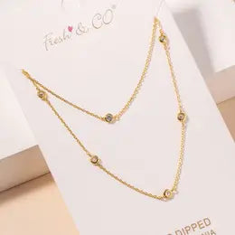 Gabby Gold Layered Cubic Zirconia Necklace