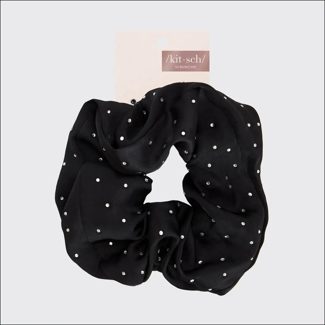 Kitsch Satin Rhinestone Scrunchie