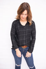 Load image into Gallery viewer, Helen Foil Plaid Top