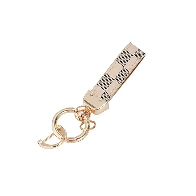 Plaid Pattern Strap Keychain
